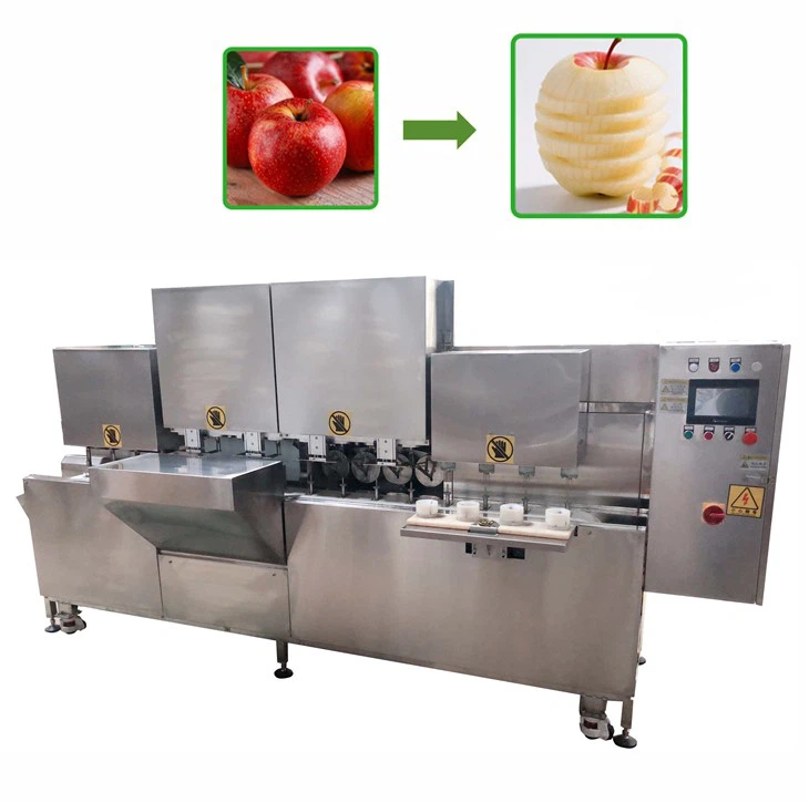 Cortadora peladora y peladora de manzanas eléctrica comercial